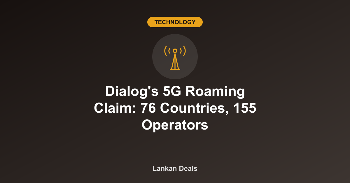Technology guide cover: Dialog's 5G Roaming Claim: 76 Countries, 155 Operators